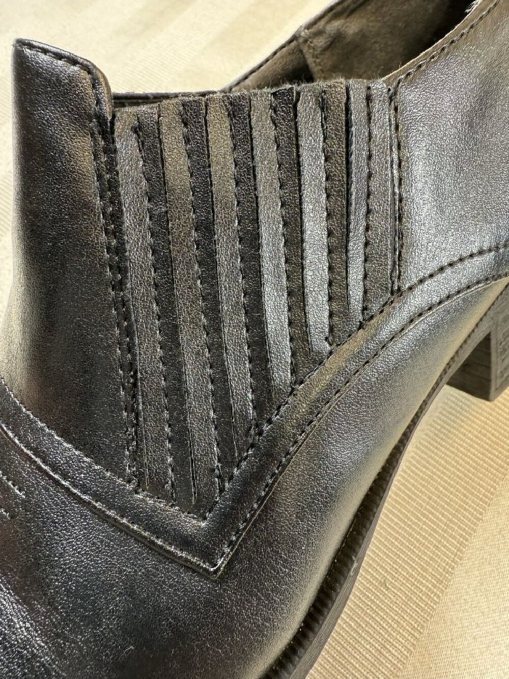 Circus By Sam Edelman Western Short Bootie Boot Pointed Toe SIZE 8 Black - Picture 6 of 13